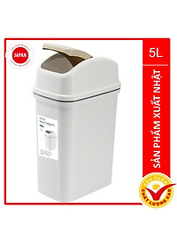 Thùng Rác Nắp Lật Hiro 5L Xuất Khẩu Thị Trường Nhật - Kháng Khuẩn Khử Mùi Phù Hợp Văn Phòng, Gia Đình