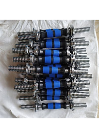 Bộ 2 đòn tạ tay 35cm (sắt Xanh) Đúc Đặt cao cấp + 4 khóa chốt