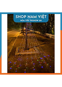 Đèn Sao Thả 9 Dây Năng Lượng Mặt Trời Trang Trí Giáng Sinh, Năm Mới