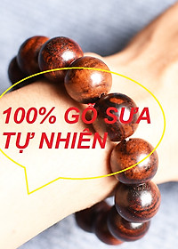Set Vòng đeo tay Gỗ Sưa đỏ tự nhiên, kèm hộp đựng lót lụa