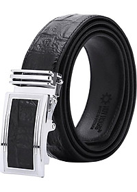 Bộ Ví & Thắt Lưng Nam Vân Cá Sấu Huy Hoàng HT2117-HT4117 (23 x 11,5 cm) - Đen