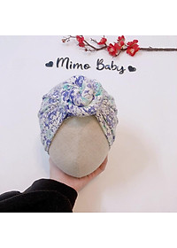 Mũ turban bé gái (4-8kg) - Chủ đề hoa nhí