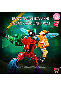 Đồ chơi xếp hình, lắp ráp 6 in 1 Qman 41105 – Chiến binh khủng long (512 mảnh ghép) dành cho bé trai trên 6 tuổi