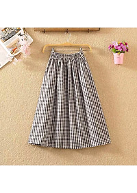 Chân váy xòe caro phối nút sang trọng - nhiều size và màu, form dáng chuẩn thích hợp mặc đi làm, dạo phố