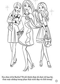 Bộ Sách Tô Màu Khổ Lớn Berbie - 50 Đề Can Bóc Dán Đề Can (Bộ 3 Cuốn)