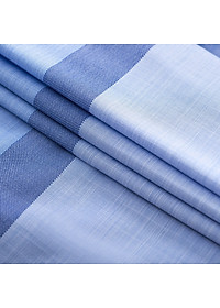 Áo Sơ Mi Nam Thương Hiệu Anton Dài Tay Công Sở Trung Niên Vải Cotton Họa Tiết Kẻ Caro Màu Xanh - X8566