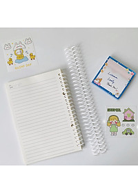 Thanh binder  nhựa cao cấp đường kính 12mm phụ kiện sổ còng planner nhật ký Lalunavn-B104