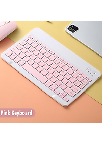 7Inch 10Inch Nhiều Màu Sắc Bàn Phím Tiếng Anh Chuột Cho Máy Tính Bảng Android Cho IPad 9.7 10.5 Mini Không Dây Bàn Phím Bàn Phím Bluetooth