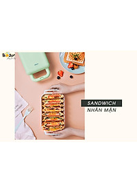 Máy Nướng Bánh Mỳ, Máy Kẹp Bánh Mỳ Sandwich-Waffle BEAR DBC-C06M1 Dung Tích 0.8 Lít, Công Suất 600 W - Hàng Chính Hãng