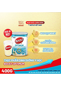 [Mẫu mới] Sản phẩm dinh dưỡng y học Nestlé Boost Optimum bổ sung dinh dưỡng cho người lớn 400g
