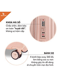 Vali du lịch thời trang Bamozo 8812 size 20/24 , vali nhựa kéo được bảo hành 5 năm.