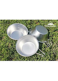 [Mua 4 chén tặng túi đựng chén Campingmoon] Chén ăn dã ngoại inox không rỉ Campingmoon S220
