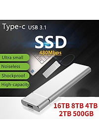 Ổ Cứng Di Động SSD 16TB 8TB USB 3.1 Cho Máy Tính