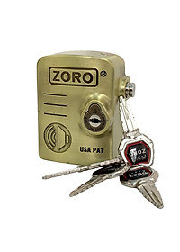 Ổ khóa chụp bát cửa báo động chống trộm ZORO thông minh - màu vàng đồng - khóa chụp chống cắt toàn diện, chống cắt khoen cửa - hàng chính hãng