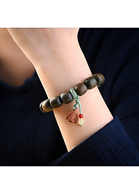 VÒNG TAY CHUỖI HẠT PHẬT GIÁO CÓ ĐÀI SEN BẰNG GỖ ĐÀN HƯƠNG XANH ĐỔI MÀU