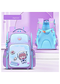 Balo chống gù cho bé đi học tiểu học form hộp đứng nhiều ngăn vải Oxford cao cấp BF18-138L