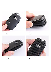 Ốp chìa khóa ô tô Kia Cerato 2019-2021, Vân CacBon Cao Cấp