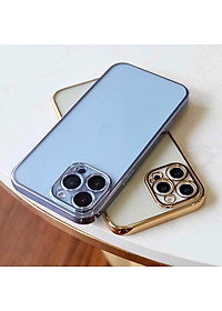 Ốp lưng dẻo trong viền màu bảo vệ camera Sulada cho iPhone 14 ProMax / 14 Pro / 14 Plus / 14 – hàng nhập khẩu