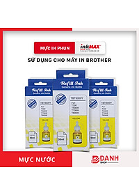 Bộ 4 màu - Mực nước inkMAX / Mực màu inkMAX dùng cho máy in phun Brother T300, T310,T500, T510W, T700, T710W, T810W, T910W, T4000, T4500DW