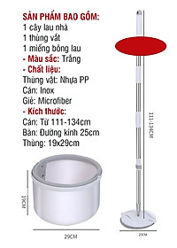 Bộ Cây Lau Nhà Thông Minh K8 Xoay 360 Độ, Siêu Nhanh - Chổi Lau Nhà Tách Nước, Cán Inox Chắc Chắn, Tiện Lợi, Sạch Gọn - Hàng Loại 1 - Chính Hãng MINIIN