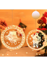Dây Treo Đèn LED 3D Hình Cây Thông, Chuông Trang Trí Giáng Sinh, Noel, Năm Mới