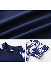 Bộ đồ bơi bé trai lớn size đại đến 68kg kèm mũ, chất thun bơi lạnh co giãn 4 chiều, chống tia UV, giữ nhiệt tốt | BT44