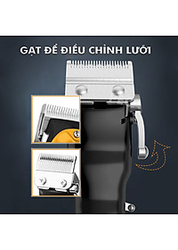 Tông đơ cắt tóc chuyên nghiệp KEMEI KM-802 công suất mạnh mẽ 10W có màn hình LCD hiển thị thông minh, sử dụng sạc USB sạc nhanh pin trâu 3h, tăng đơ, tondor dùng cho gia đình, salon tiệm tóc barber - hãng phân phối chính thức
