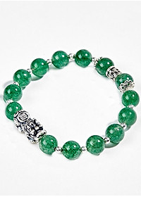 Vòng Thạch Anh Dâu Xanh Phối Tỳ Hưu Bạc (8mm) Ngọc Quý Gemstones