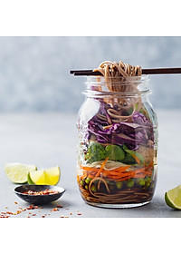 Hũ thủy tinh nắp vặn Bormioli Rocco Quattro 1L – Đựng thực phẩm khô, mứt, ngũ cốc – Nhập khẩu Ý