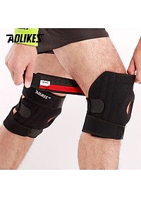 Bộ 2 đai bảo vệ đầu gối có lò xo hỗ trợ xương bánh chè Four spring Sport knee protector Aolikes YE-7618