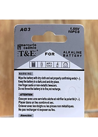 10 Viên Pin Cúc Áo LR41 - AG3 - L736 Vinnic 1,5V