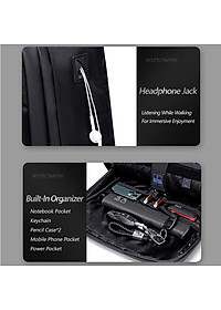 Balo du lịch Arctic Hunter chất liệu Oxford chống nước, có cổng USB - B00478