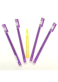 Vỉ 4 Bút Bi Mực Gel Xóa Được Nắp Đậy - 0.5mm Stacom-VGBP104_V - Mực Tím - Kèm 1 Bút Chì PC202
