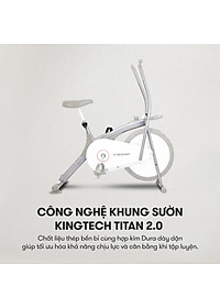 Xe đạp tập KINGSPORT KS-101 tập luyện toàn thân, tích hợp đồng hồ đo lường chỉ số, cân nặng phù hợp từ dưới 75kg