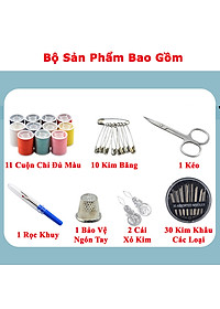 Bộ May Vá Quần Áo Đa Năng Cho Gia Đình KUNBE Kèm Hộp Đựng Kim Chỉ