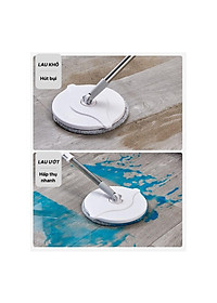 Bộ Cây Lau Nhà Thông Minh K8 Xoay 360 Độ, Siêu Nhanh - Chổi Lau Nhà Tách Nước, Cán Inox Chắc Chắn, Tiện Lợi, Sạch Gọn - Hàng Loại 1 - Chính Hãng MINIIN