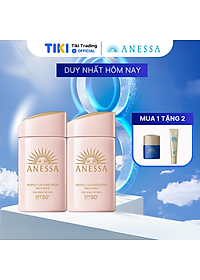Bộ đôi Kem chống nắng dạng sữa dịu nhẹ cho da nhạy cảm và trẻ em (Anessa Mild Milk 60ml x2)