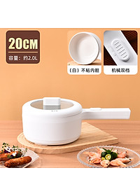 Nồi điện, lẩu điện, chảo điện mini đa năng 2L gián hấp chiên xào (kèm khay hấp và tay cầm) - Hàng chính hãng