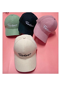  Nón kết lưỡi trai Nhung thêu Forever nhiều màu đẹp cực xinh Unisex Nam Nữ
