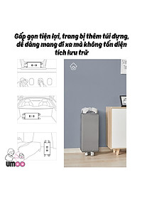 Nôi cũi vải gấp gọn đa năng umoo um-08108 chính hãng sang chảnh