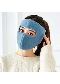 COMBO 2 Khẩu trang ninja vải nỉ kính che kín mặt kín tai chống nắng gió lạnh bụi - khau trang kinh che kin MÀU ĐEN