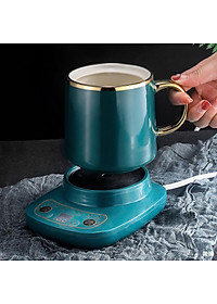 Cốc Chưng Yến, Hầm Cháo Đa Năng Kèm Đế Giữ Nhiệt - Cốc Hâm Nóng Có LED 6 Chế Độ Mẫu Mới 2021