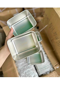 Hộp đựng thực phẩm tủ lạnh size 13.5x11x5cm kèm nắp nhựa chất liệu inox 304 dùng được cho lò vi sóng, chính hãng D Danido