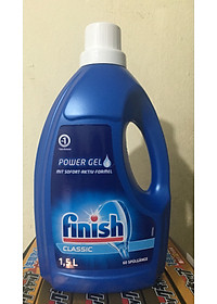 Xà Phòng Rửa Bát Finish Classic Dạng Gel 1.5 lít/ Chai Chuyên Dùng Cho Máy Rửa Bát