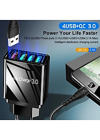 Củ Sạc nhanh 5.1A với 4 trong 1 Cổng Usb Cho Điện Thoại IPAD TABLET - miếng lót chuột