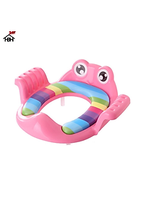 Bệt lót bồn cầu có tay vịn hình chú ếch, thu nhỏ bồn cầu cho bé ngồi vệ sinh ( Giao mầu ngẫu nhiên )