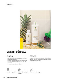 Nước tẩy bồn cầu, nhà tắm hữu cơ enzyme sinh học từỏ dứa Fuwa3e 500ml / 100ml