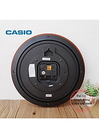 Đồng Hồ Treo Tường Casio IQ-126-5DF Vỏ Gỗ,  Kim Trôi Im Lặng