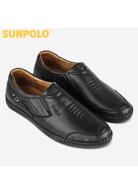 Giày Mọi Nam Da Bò Sunpolo SU007DN