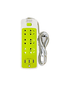 Ổ Điện Đa Năng Chống Giật 3 Cổng USB và 6 Ổ Cắm Thông Minh- Tiện Lợi-An Toàn- Hàng Loại 1-Chính Hãng MINIINN
